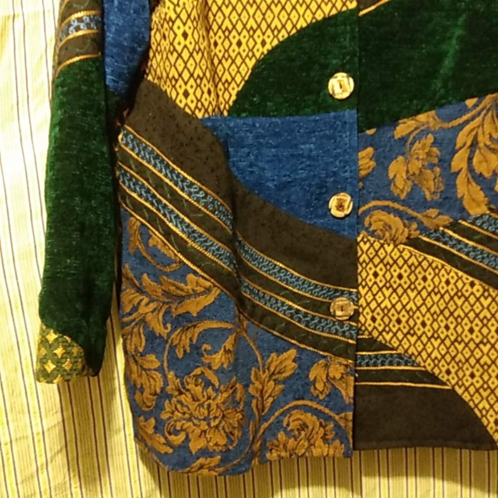 Indigo Moon Vintage Medium Size Patchwork Artsy N… - image 4